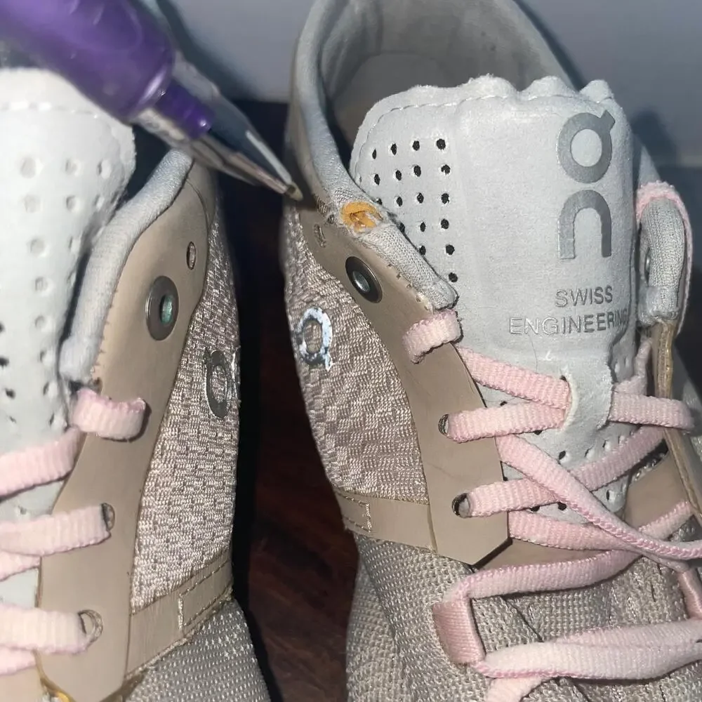 On Cloud X Shoes Women's Size 7.5 US Sand/Rose Pink Athletic Running Sneakers